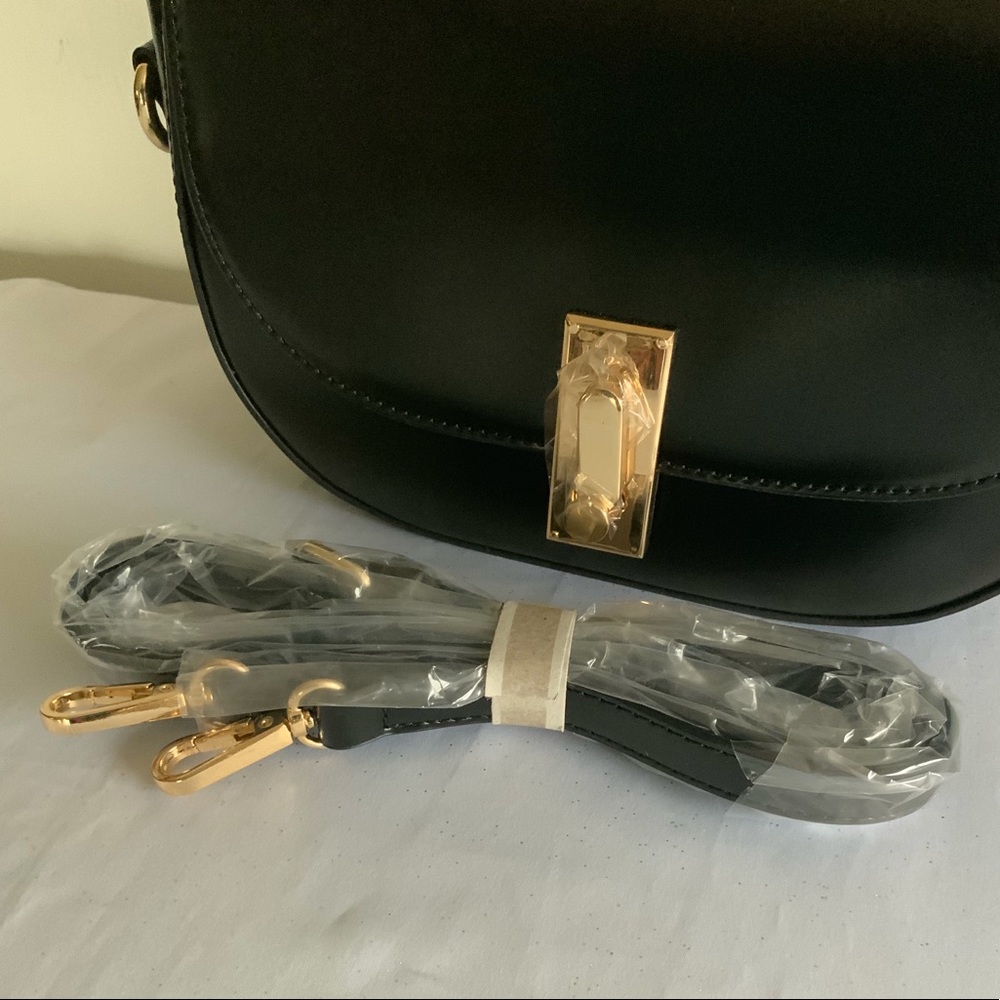 Melie Bianco Black Top Handle Pocketbook Handbag - Picture 6 of 7